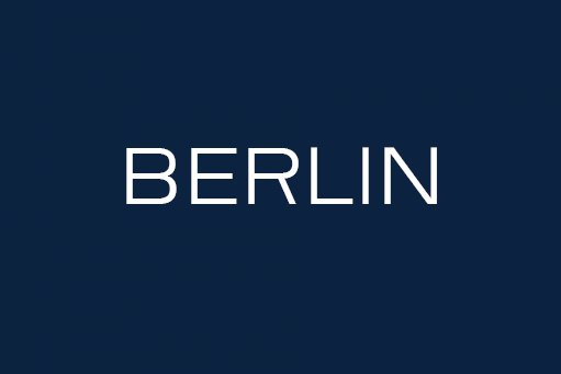 Berlin auf dunkelblauem Hintergrund