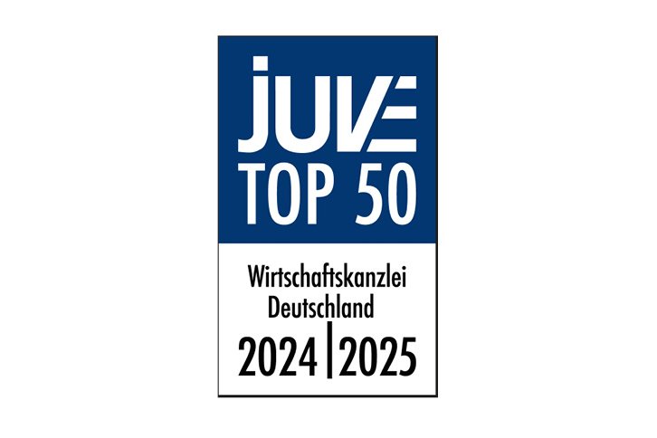 JUVE Logo Top 50 Wirtschaftskanzleien 2024-2025
