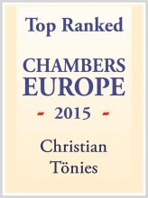 Christian Tönies - top ranked in Chambers Europe 2015