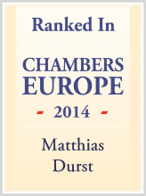 Matthias Durst - ranked in Chambers Europe 2014