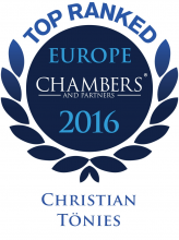 Christian Tönies - top ranked in Chambers Europe 2016