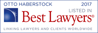 Otto Haberstock - recognized by Best Lawyers 2017