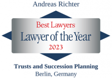  Andreas Richter - recognized as Lawyer of the Year 2023